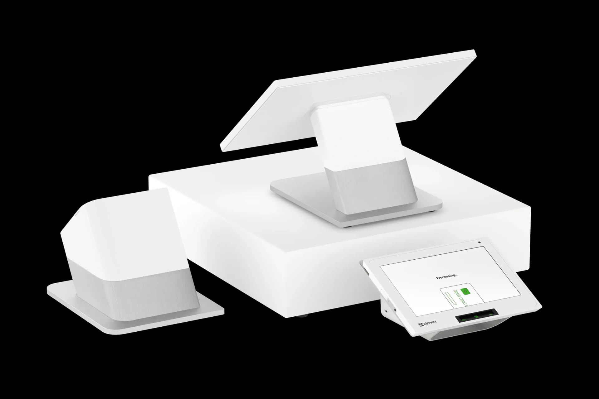 Clover POS hardware — Station Duo, Mini, and receipt printer